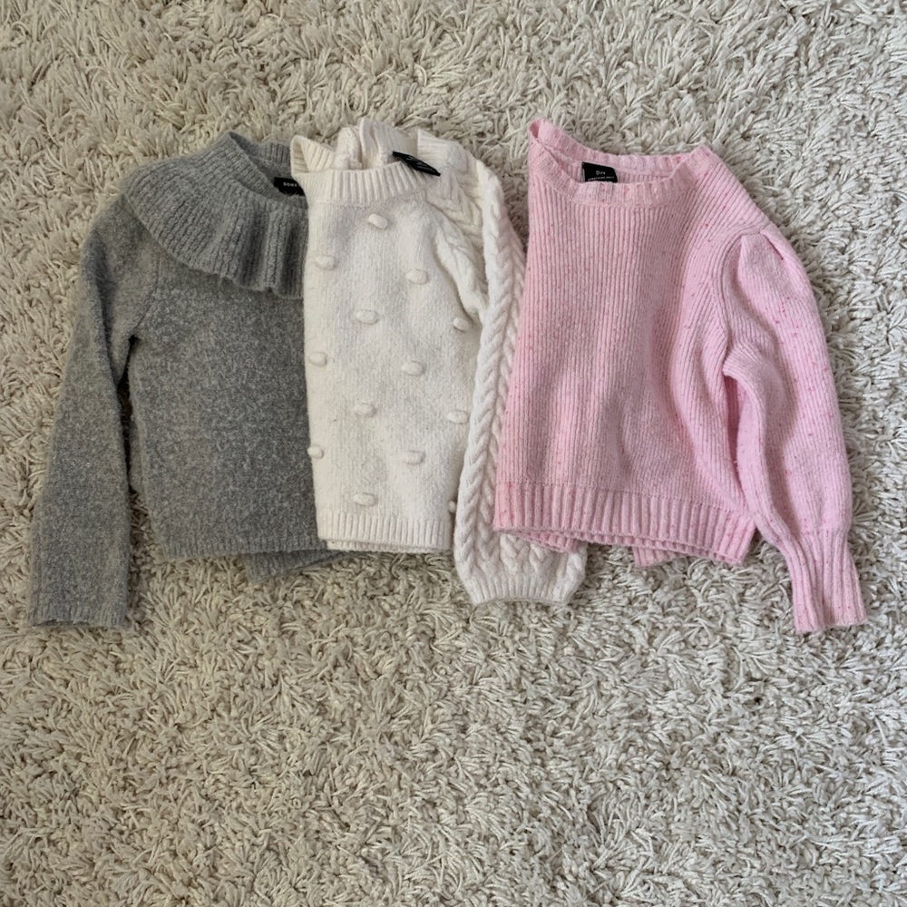 Baby girls Something Navy sweaters